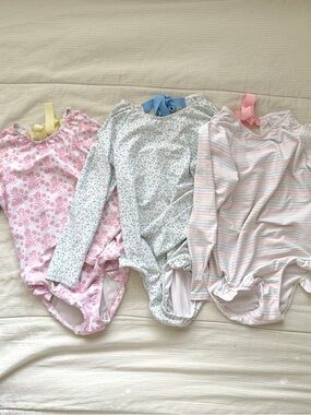 Lot of 3 Rashguard One-Piece Swimsuits